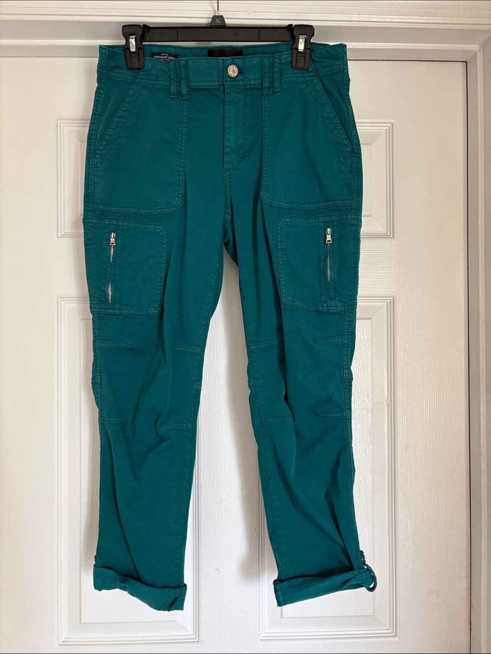 White House Black Market Teal Ankle Cargo Pants